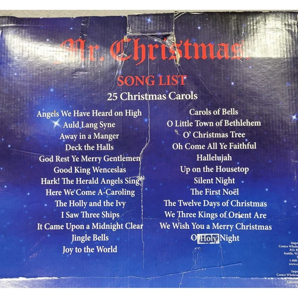 Mr Christmas Animated Santa's Workshop Advent Calendar 25 Christmas Carols Read
